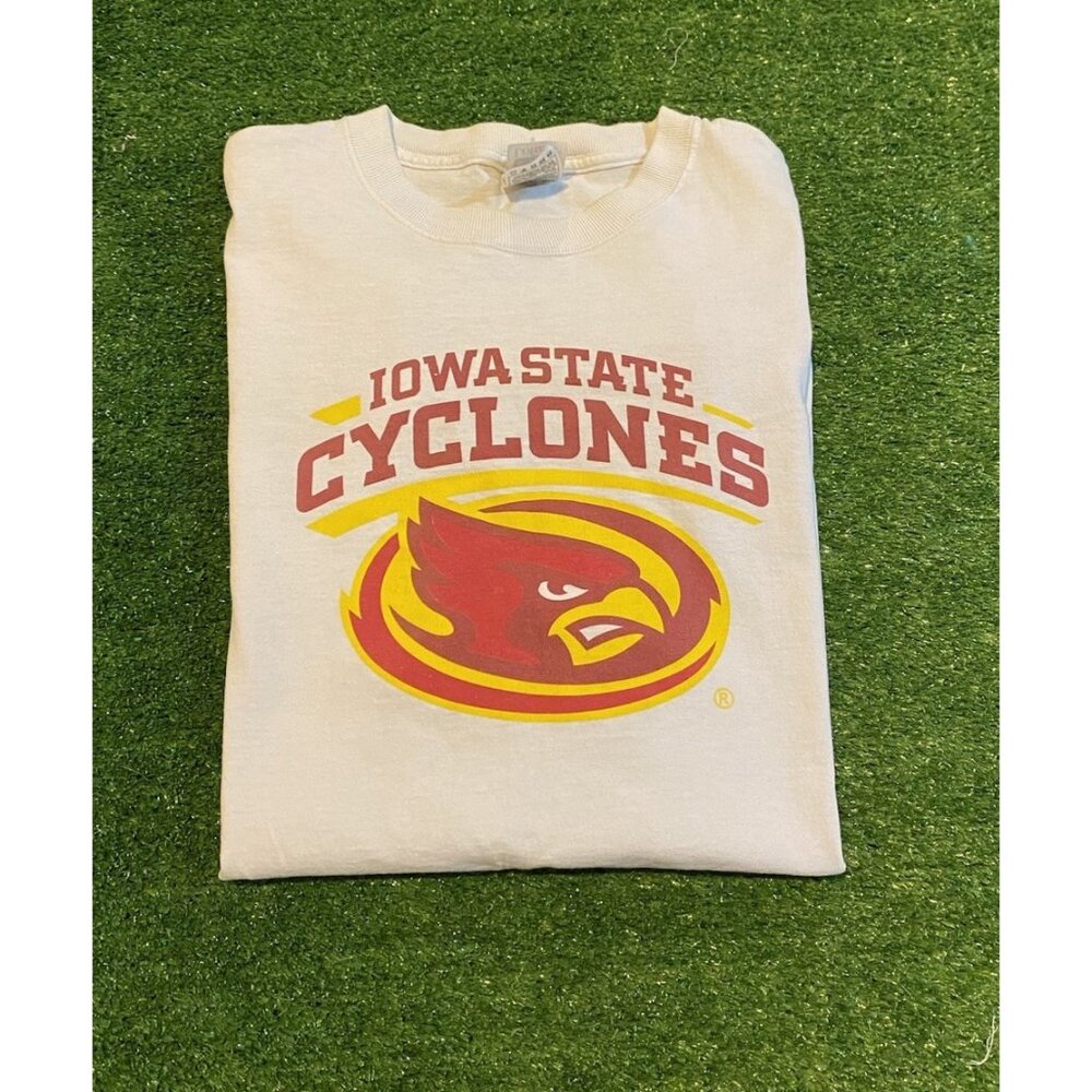 Iowa State Cyclones shirt mens large white red vintage Y2K football ISU 22